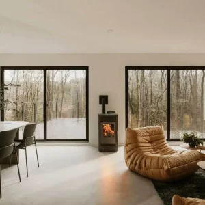 Modern interior with cozy seating area