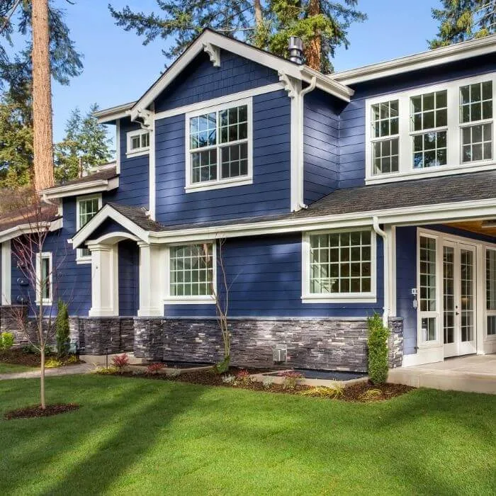 Completed exterior home remodeling project