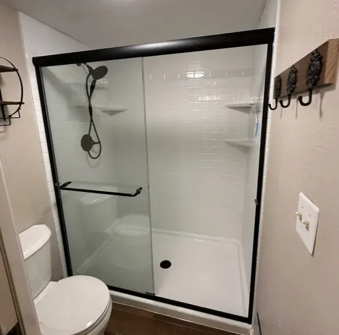 Bathroom Remodeling 7 Tub_to_Shower_Black_Shower_Door_Bathroom