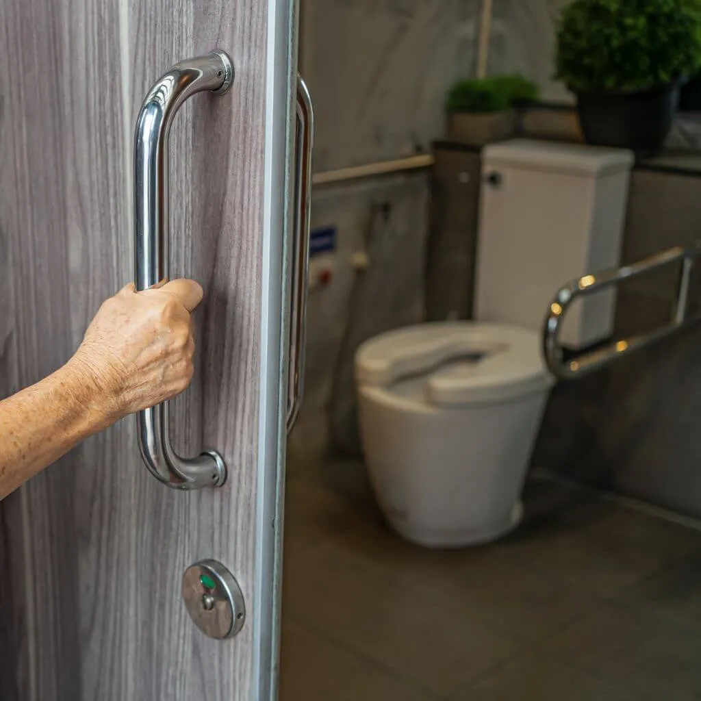 Bathroom Remodeling 10 Senior-friendly bathroom with walk-in shower and safety features